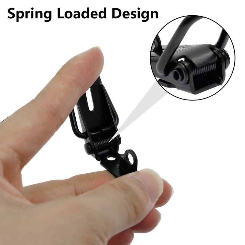 Zorfeter Stainless Steel Spring Loaded Toggle Lock Clasp Buckle Latch for Cabinet Boxes Suitcase with Mounting Screws, Black, Pack of 2 - NewNest Australia
