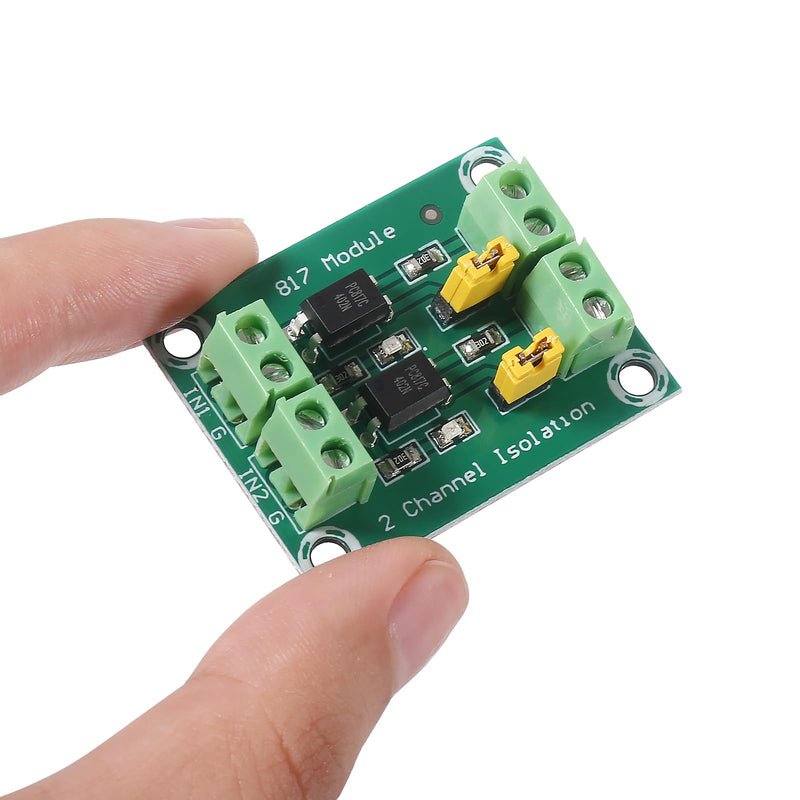 8pcs PC817 2 Channel Optocoupler Isolation Board Voltage Converter 3.6-30V Driver Photoelectric Isolated Module 817 Voltage Isolation Module