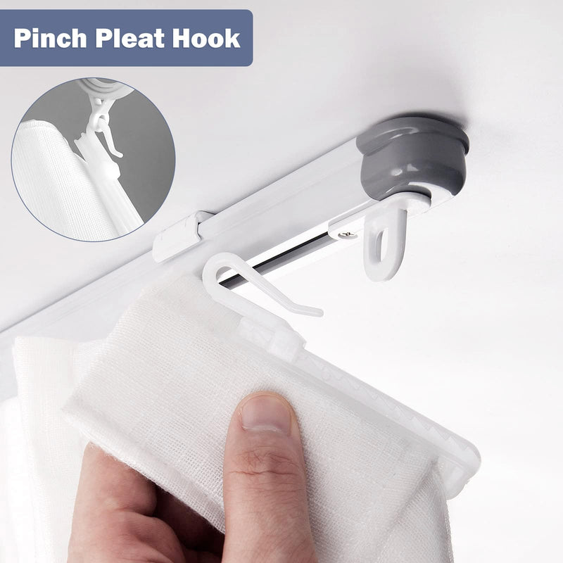 50 Pcs Plastic Curtain Hooks,Adjustable Pinch Pleat Hooks,Curtain Hooks for Drapes,Drapery Hooks for Pleated Drapes Curtain Pins for Window Curtain Shower Curtain Door Curtain （85mm/3.35 Inch） 50