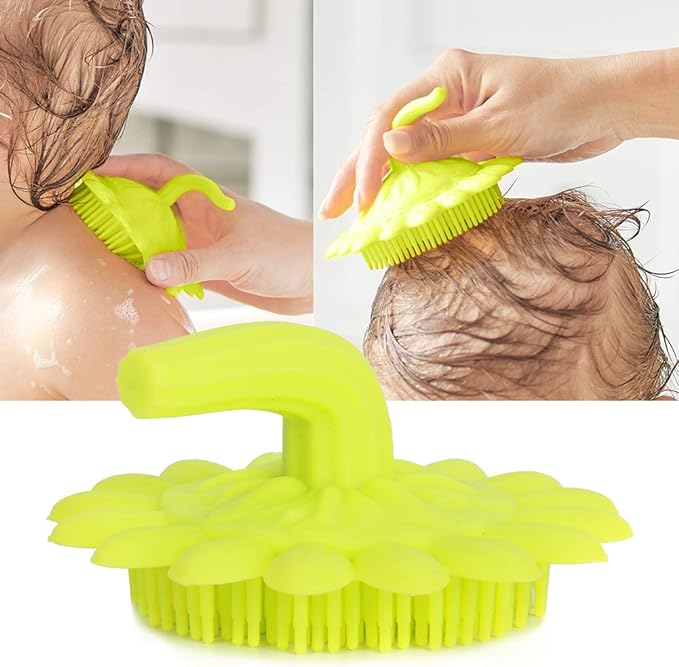 Baby Shampoo Brush, Convenient Thin Hair Baby Bath Brush for Baby Bathroom (Green) - NewNest Australia
