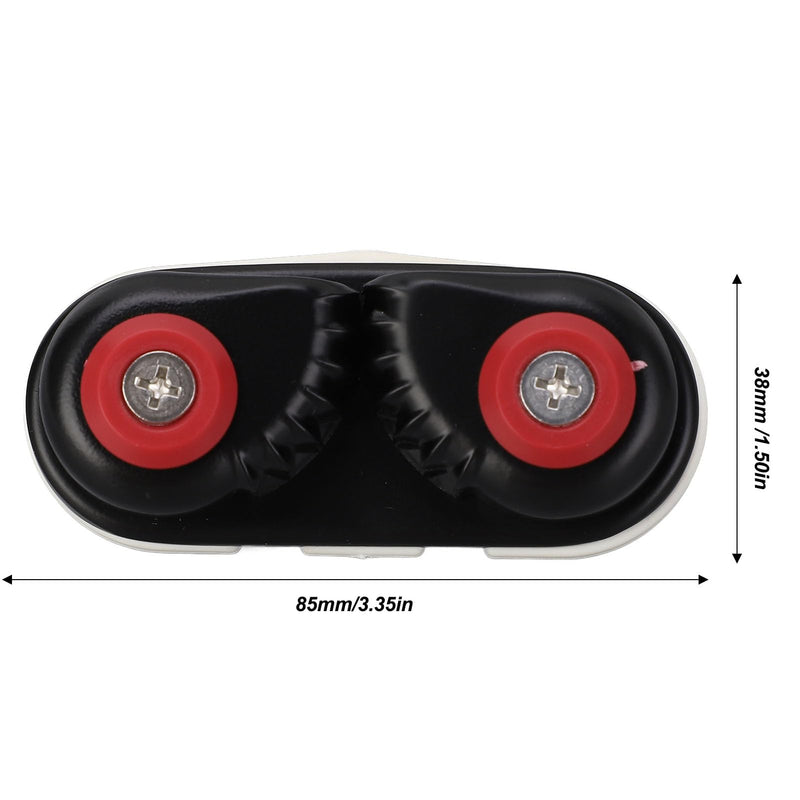 Aramox Compact and Lightweight Boat Cam Cleat, Stainless Steel ABS, Kayak Sailboat Canoe Dinghy, Fast Entry Cleat for Line Sizes Upto 5and8 Inch with Progressive Teeth