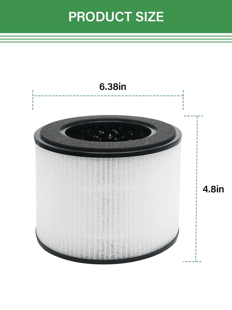 H02 Replacement Filter for TechCare TC-6020B & HIMOX H02, 3-Pack