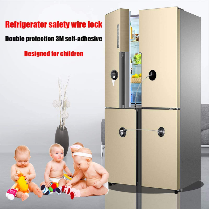 12 Pack Refrigerator Locks with 24 Keys,Child Safety,Refrigerator Lock Combination,Mini Fridge, File Drawer,Toilet Seat Lock with Strong Adhesive (Black) Black 12 Pack