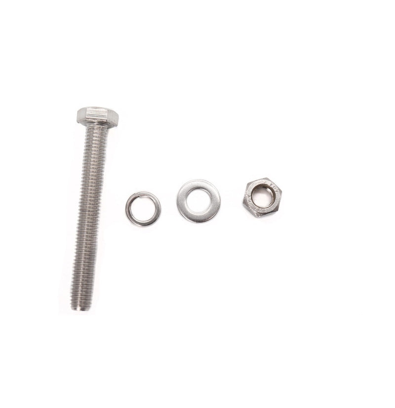 binifiMux 10-Pack M6 x 65mm Hexagon Screws Hex Bolts with M6 Hex Nuts M6 Flat Washers/Spring Lock Washers Set, 304/18-8, Plain Finish M6 x 65mm 40pcs