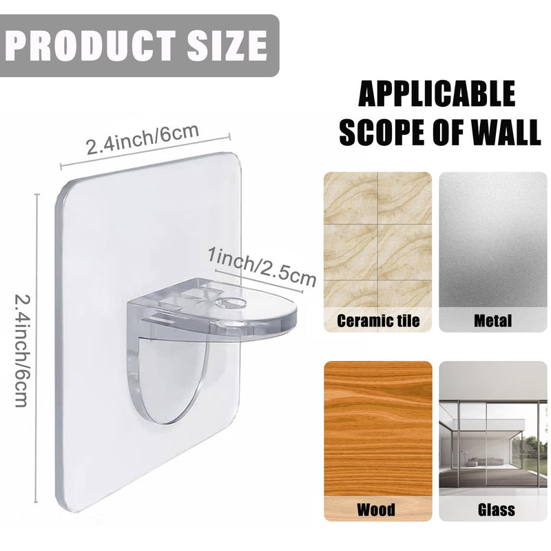 20 Pieces Plastic Shelf Support Peg,Self Adhesive Bracket,Partition Pin for Furniture Kitchen Cabinet Book Shelves Closet Brackets Clapboard Layer