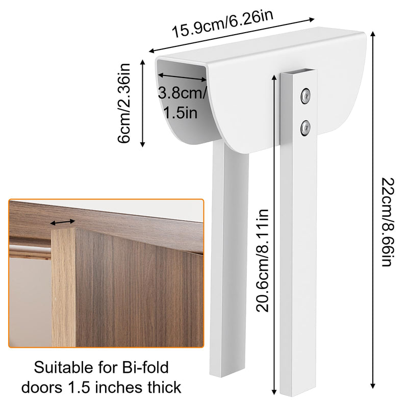 2 Pack Bifold Door Lock- Metal Double Door Child Safety Locks Keep Toddler, Cats & Dogs Out of Pantry, Closets, Cabinets