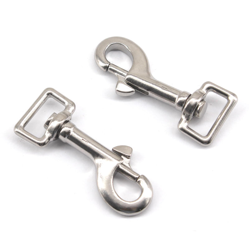 （4 Pieces) 67mm Swivel Eye Snap Hooks 316 Stainless Steel Marine Grade Single Ended Trigger Chain Clip for Dog Leash,Key Chain,Boat Ropes and Cages