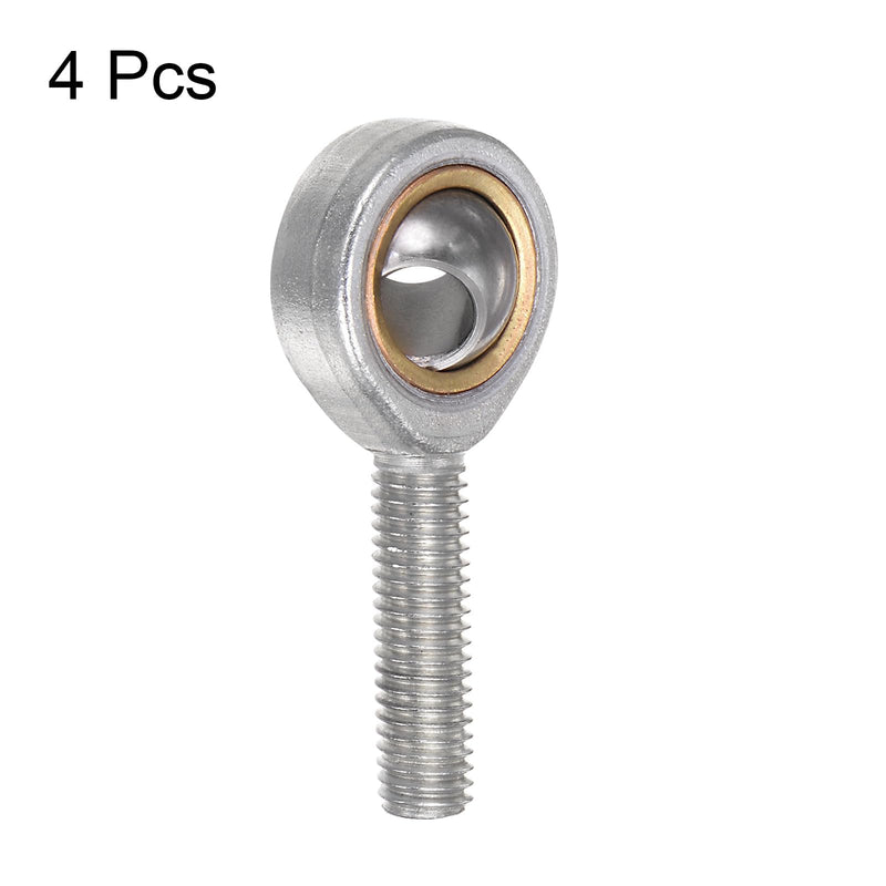 uxcell 4pcs SA8T/K 8mm Rod End Bearing M8x1.25 Male Left Hand Thread, Cast Iron Rod End Joints with Jam Nut