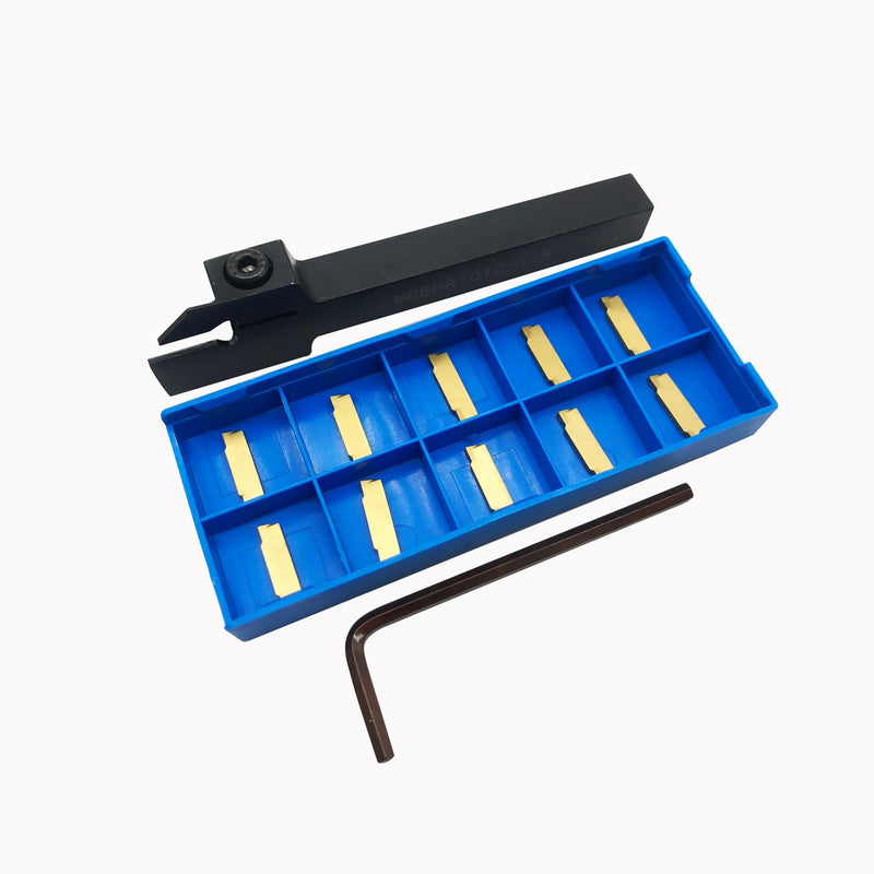 12pcs 3/8” Grooving Tool Holder MGEHR1010-1.5 with MGMN150 Grooving Insert Cut Off Parting Tools Turning Insert Carbide Insert for Steel Grooving Width 0.06" (3/8" Groovinng holder + MGMN150) 3/8" Groovinng holder + MGMN150