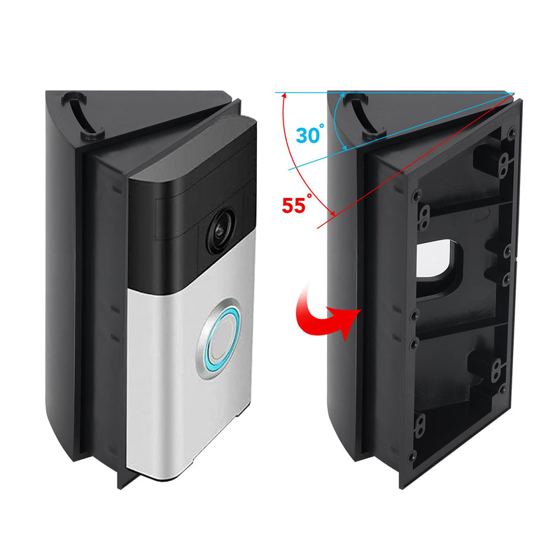 Adjustable 30 to 55 Degree Doorbell Angle Mount Compatible with Video Doorbell 1st / 2st / 3st / 4st / (2020 Release), Replacement Angle Adjustment Adapter Mounting Bracket Wedge Kit