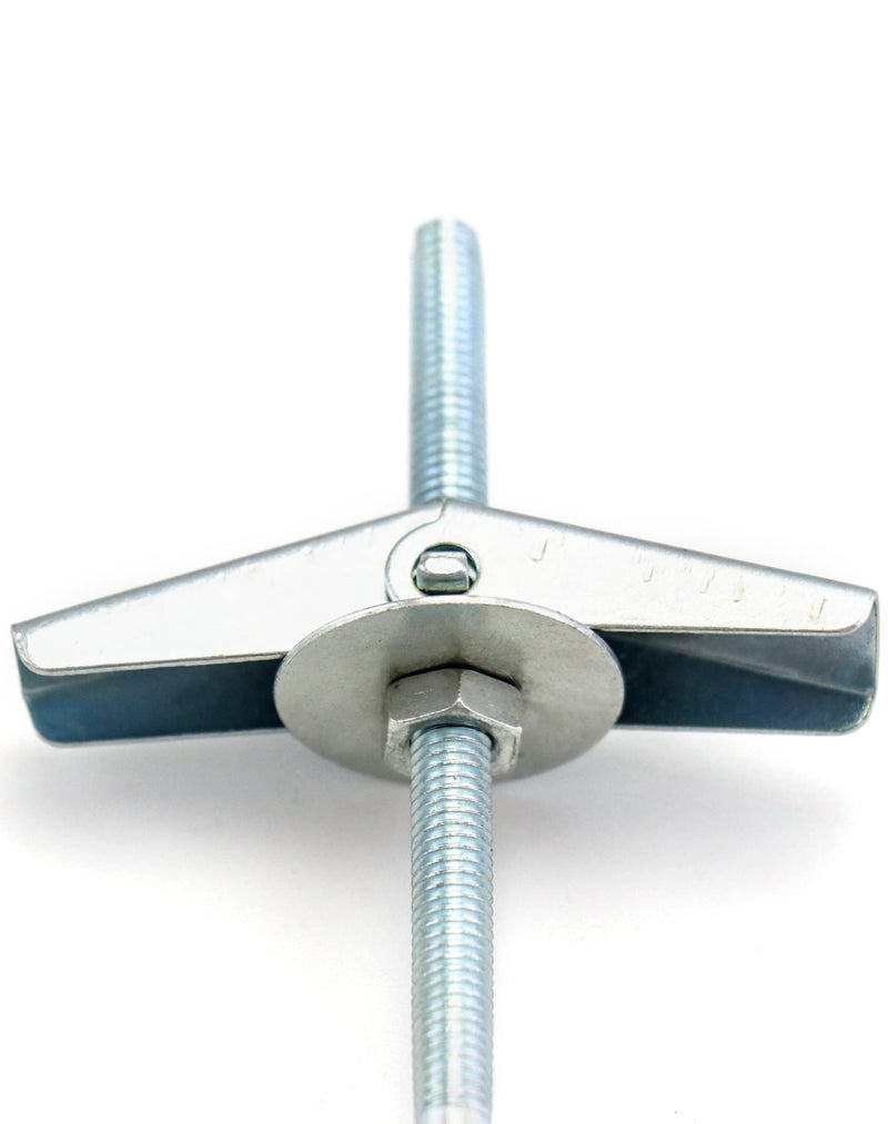 QWORK Ceiling Hooks, 12 Packs 3-9/16" Spring Toggle Wing Bolts Wall Fixing Heavy Duty Pothook for Hanging Plants, Swag Hooks Plant Hooks Toggle Hooks