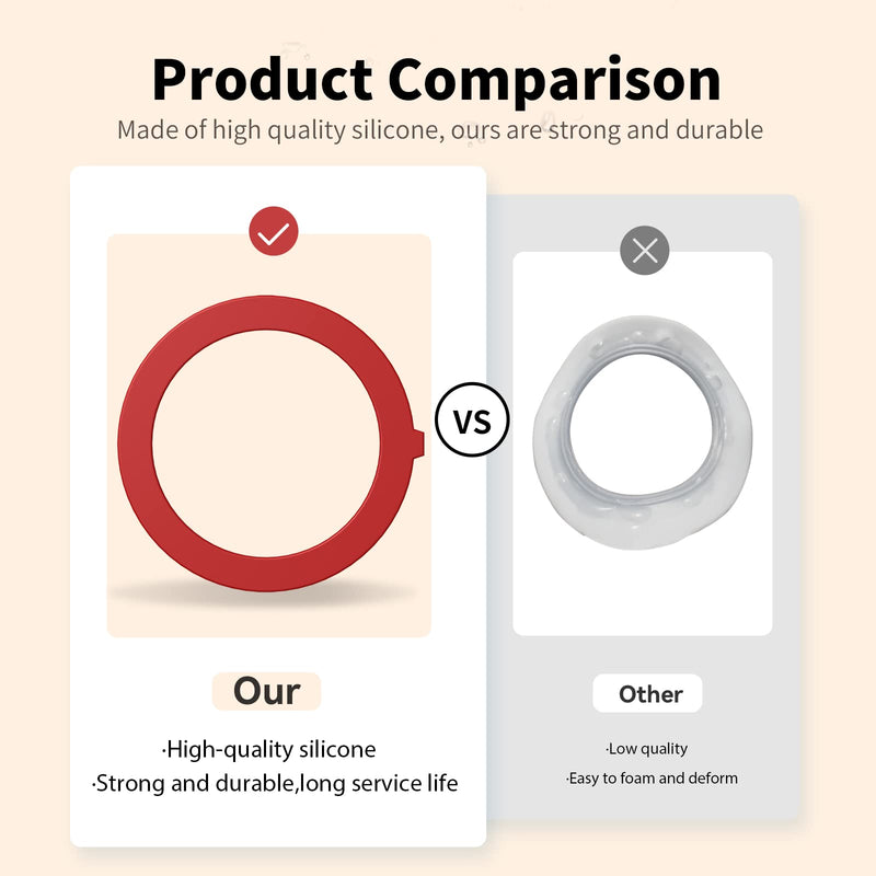 Flush Valve Seal for Kohler, Upgraded 2 Pack Silicone Material Canister Flush Valve Kit Toilet Tank Parts Gasket Replacement for K-GP1059291 for K-4436 Part Red 2 Pack