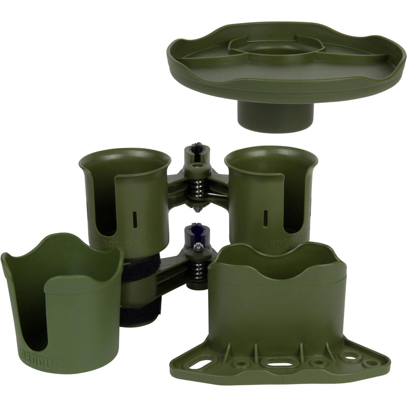 Plate Accessory, in All 12 Colors, Conveniently Holds Your Food, Snacks, Drinks | Multi-Use Hands Free Project Work Station, Ruggedized Portable Design, Diameter of 8.5"/21.6 CM Olive
