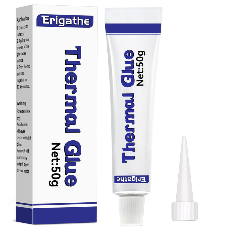 50gram Conductive Glue, Thermal Glue, Thermal Plaster, Silicone Viscous Adhesive Compound, High Performance Heatsink Glue for LED/GPU/MOSFET/Printer/Chipset/IC