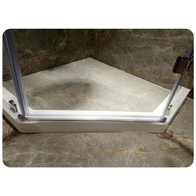 Frameless Glass Shower Door Sweep for 3/8" Glass, Bottom Seal with Drip Rail, 27.5" Long 3/8"/10mm