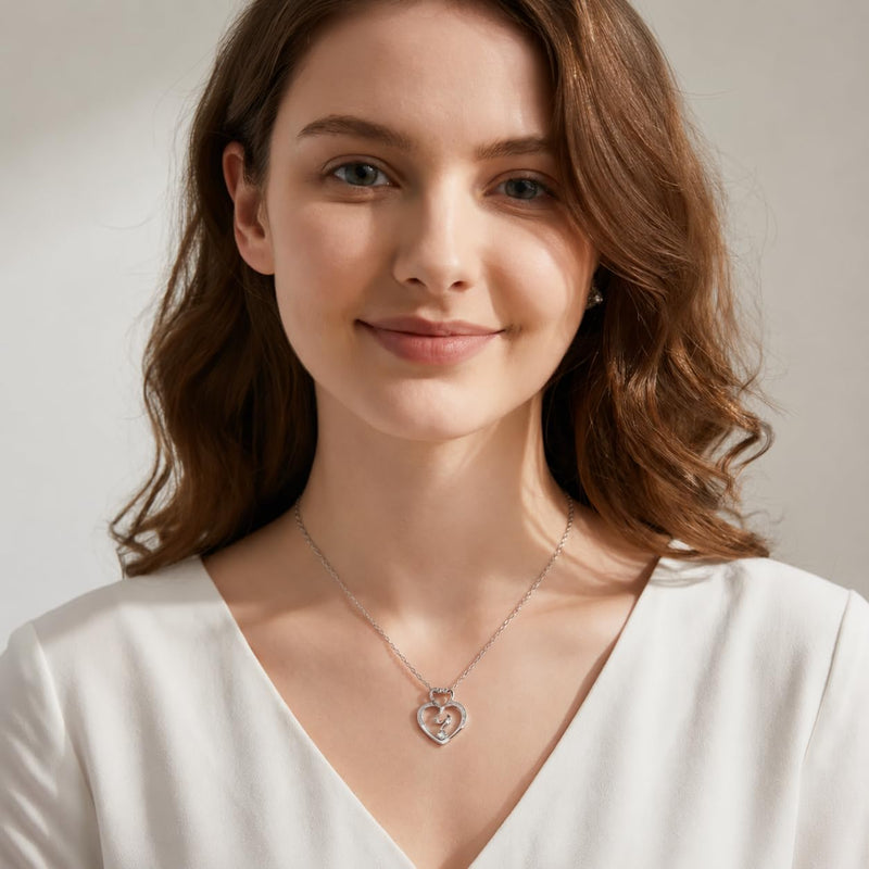 Nurse Gifts Stethoscope Necklace for Women 925 Sterling Silver Stethoscope Pendant Necklaces Nurse Jewelry Gifts for Women