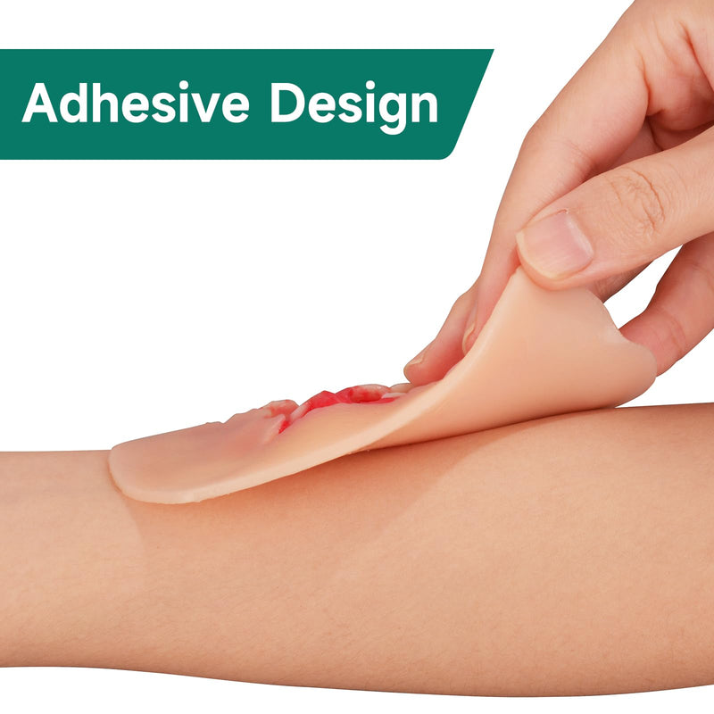 Adhesive Maxillofacial Wound Care Trainer, Exposed Denture Avulsion Simulator, Oral Trauma Simulation, Oral Injury Wound Model for Emergency Care Training