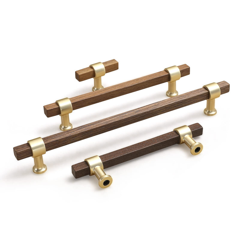（4 Pack 3-3/4 Inch Hole Center Rovere Wooden Drawer Pulls Beech Wood Drawer Handles Wood Hardware for Cabinets Dressers Wood Cabinet knobs Wooden knobs for cabinets and Drawers 4 Log-96mm