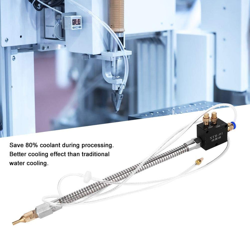 Garosa Mist Coolant Lubrication Spray System, for Metal Cutting Engraving Cooling Sprayer Machine for Air Pipe CNC Lathe Milling Drill with Flexible Pipe(STR-01)
