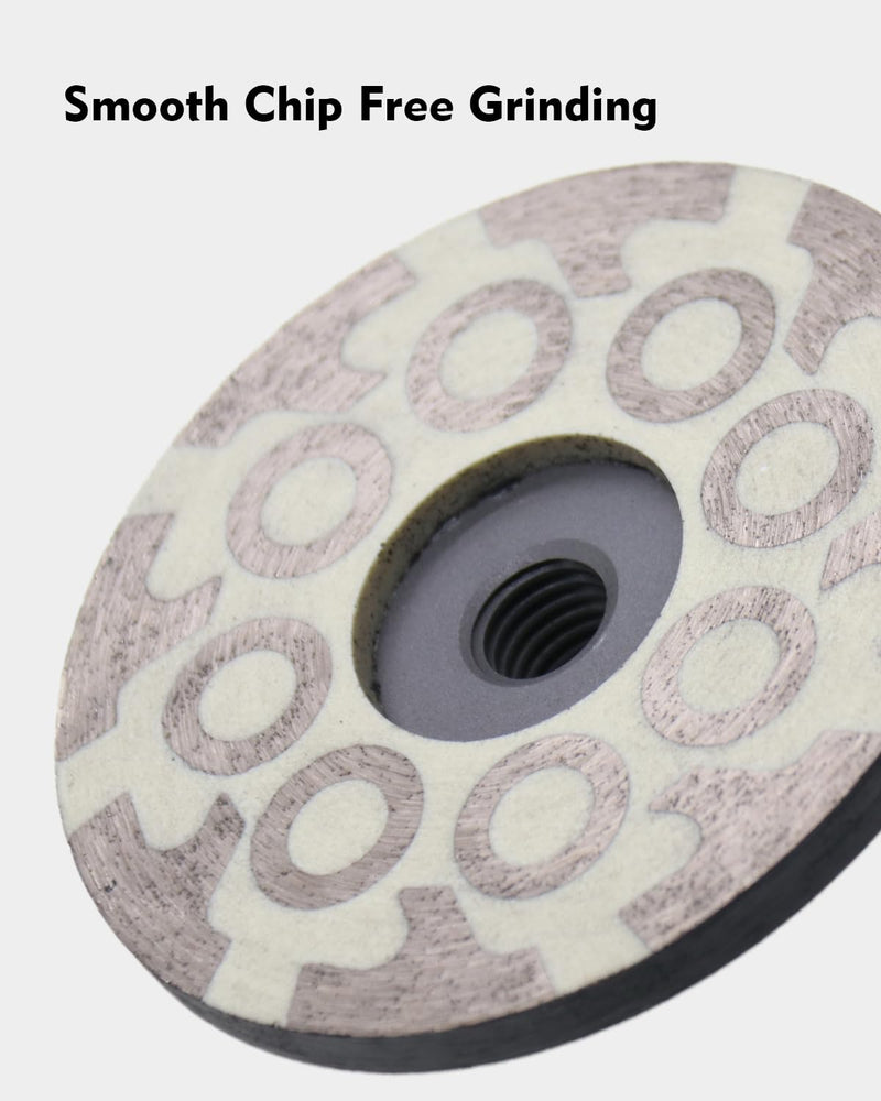 4" Flat Resin Filled Grinding Wheel, Diamond Cup Wheel with 5/8’’-11 Thread for Granite Marble Engineered Stone (Fine) Fine