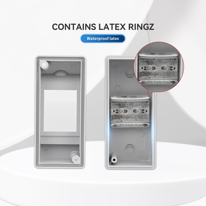 2 Way Circuit Breaker MCB Distribution Protection Box with DIN Rail, IP65 Waterproof,for Indoor and Outdoor 2Way | 60x95x125 MM HT