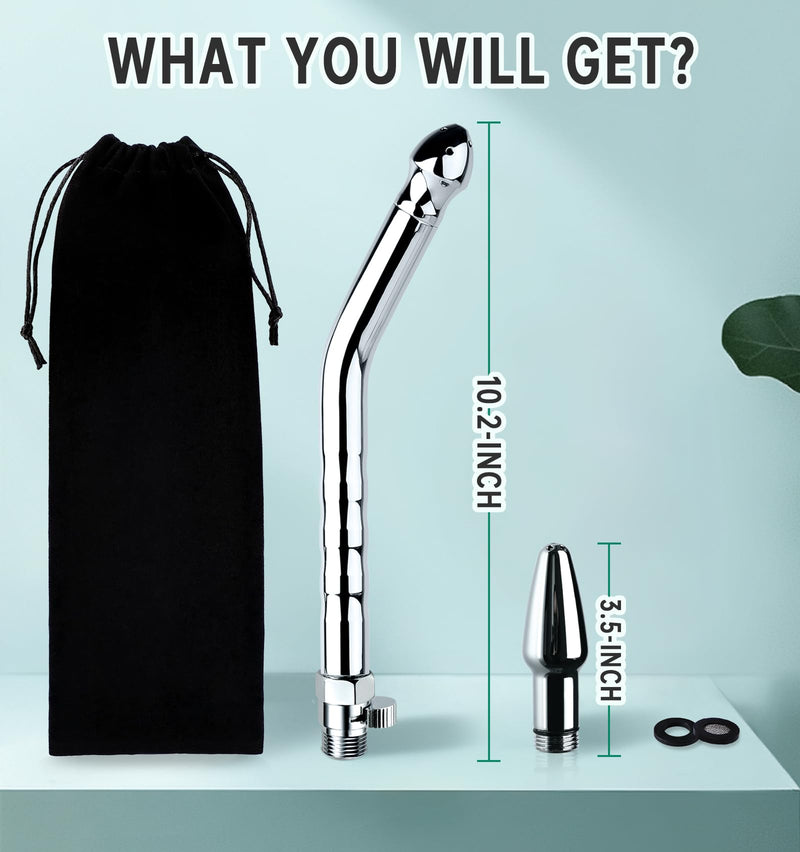 Shower Enema Kit, Shower Douche Nozzle Cleansing System with Water Control Valve for Men and Women Portable Cleaning