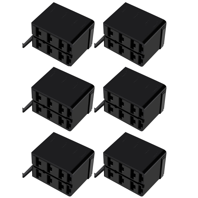 GIETOP GI1407 Lot/Sets 6.3mm 14-16AWG Female Gold Spade Terminal Connector + Rocker Switch Plug Connect Box Socket ARB Carling (6 Sets) 6 Sets