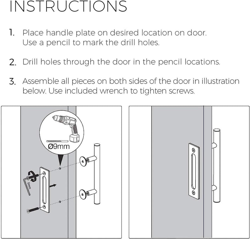 Rio Salto 12-Inch Gold Barn Door Handle Kit with Latch Lock Set Closet Brass Finish Pull Handle Flush Handles Hardware Large Sliding Door Handles 1-Door (Light Gold - 1Pack w/Lock)