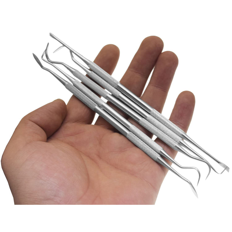 Professional Dental Tools, Dog Dental Tooth Scaler and Scraper Stainless Steel Tartar Remover- 3, 4, 5, 6 Pack Stainless Steel Teeth Cleaning Tools for Dogs, Cats (5 Pack) 5 Pack - PawsPlanet Australia