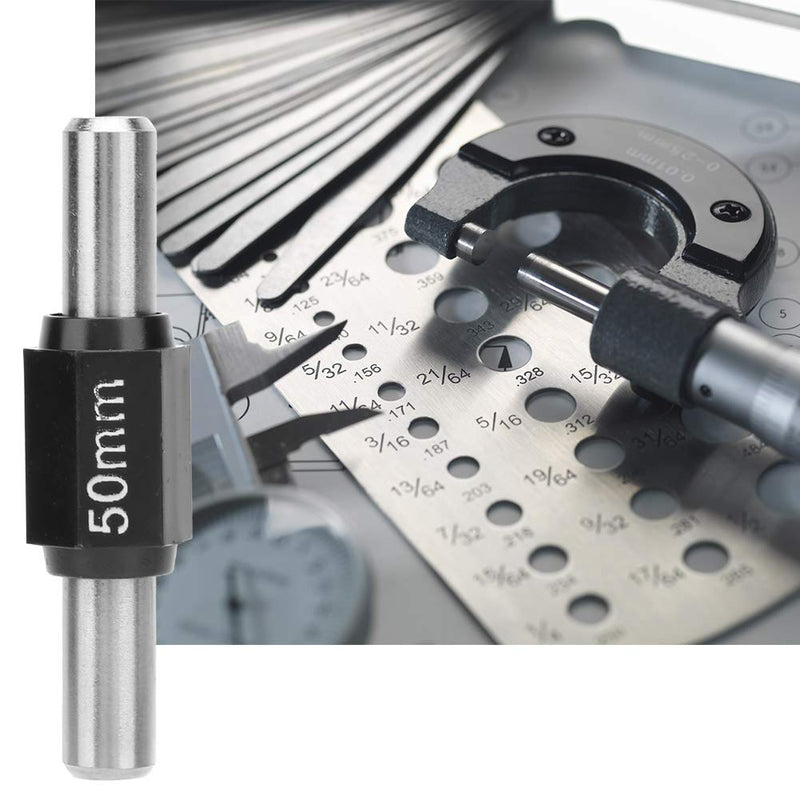 Standard Caliper Calibration Block Stainless Steel Outside Micrometer Reference Rod Gauge Accessories for Calibrating Micrometers(50mm / 1.97in) 50mm / 1.97in
