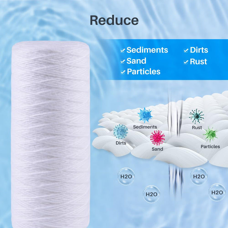 Compatible for Campbell Hdsc30 Sediment Filter Cartridge, 30 Mic, 9 3/4" L, Large Capacity