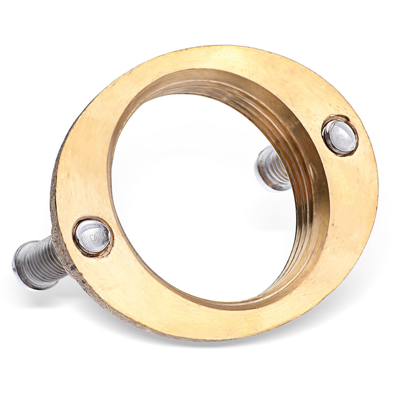1 Set Brass Faucet Lock Nut Brass Female Locknut Faucet Washers for Secure Faucet Nut Hex Faucet Locknut Plumbing Installation Kit of Bathroom Lock Nuts Thread M32*1.25 (Inner Diameter:32mm/1.23in)