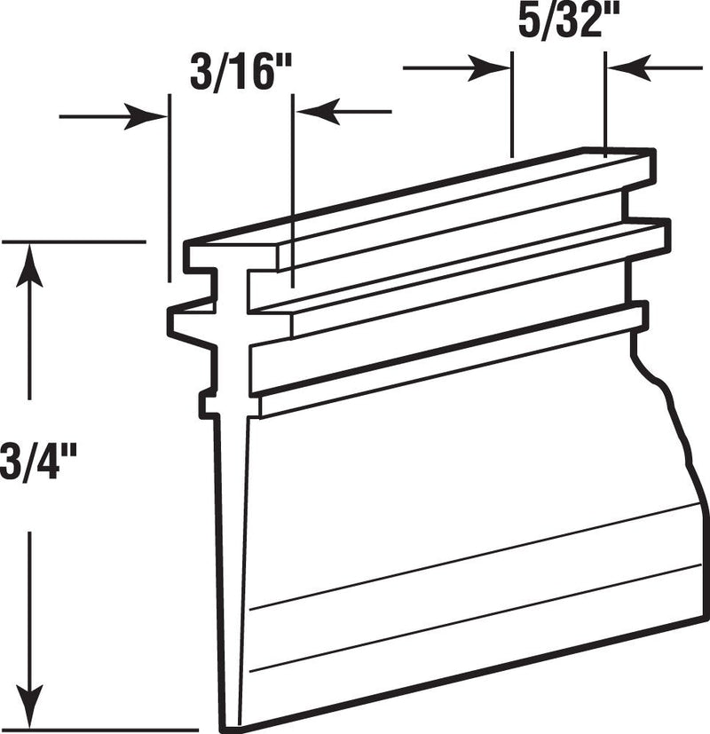 Prime-Line M 6228 Shower Door Bottom Sweep, 36 In. Length X 5/32 In. Wide, Vinyl, Clear (Single Pack) - NewNest Australia