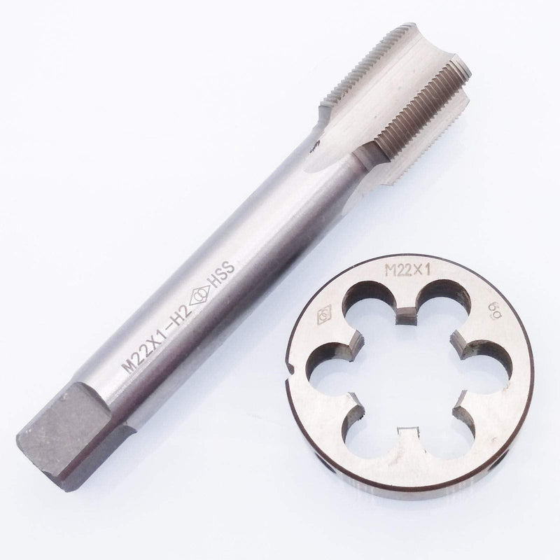 HSS M22 x 1mm Tap and M22 x 1.0mm Die Metric Thread Right Hand