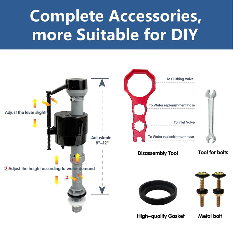 3 Inch Dual Flush Valve Replacement Kit with Install Tool