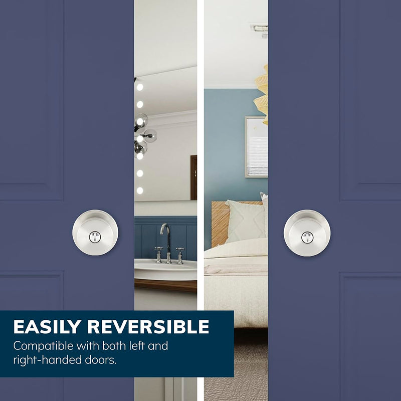 Delaney Brookhaven Passage (Hall/Closet) Door Knob w/Round Trim Satin Nickel