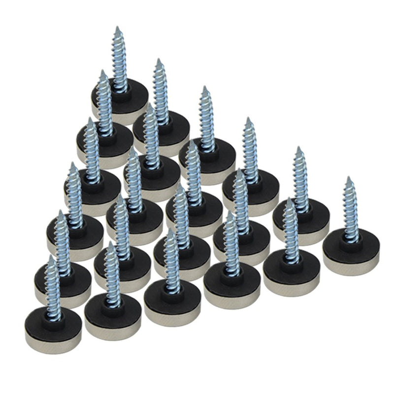 20PCS Stainless Steel Decorative Screws 13MM Screw Caps Mirror Screws with Caps Decorative Screw Covers (Silver)
