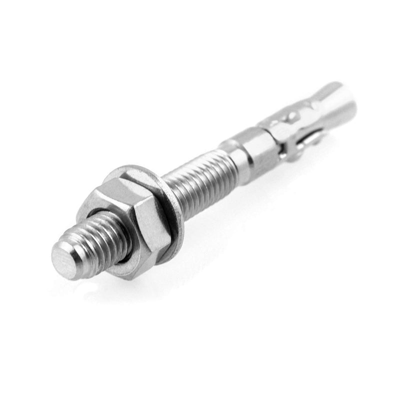 QWORK 10 Pack 5/16" X 2-3/4" 316 Stainless Steel Wedge Anchor for Office, Garage, Marine 5/16" X 2-3/4"