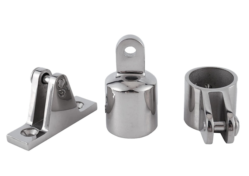 2PCS Pipe Eye End Cap ，316 Stainless Steel Bimini Top Eye End/Canopy Tube End Marine Boat Yacht External Fitting Hardware (Size:7/8inch) Size:7/8inch