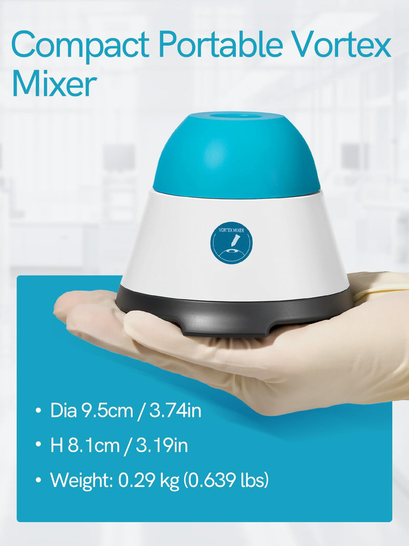 Mini Vortex Mixer, 3500RPM Touch Function Lab Shaker & Paint Mixer | For Acrylic Paint, Nail Polish, Tattoo Ink, Gel Polish, Eyelash Glue & Test Tube, Include 120pcs Stainless Steel Mixing Balls Blue