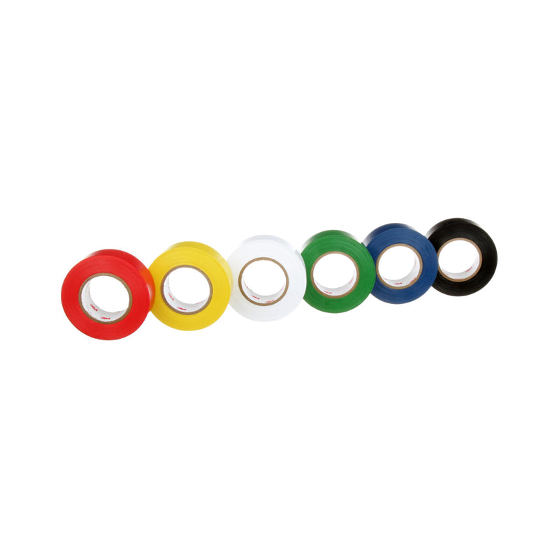 3M General Purpose Vinyl Tape 764, Color Coding Pack, 6 Roll per Pack Multicolor 6 Pack