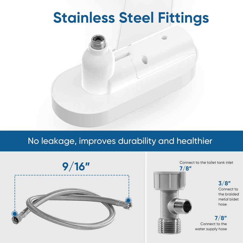 Filtered Bidet Attachment for Toilet Seat，300 gray