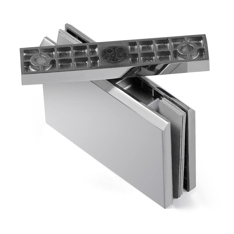 Ranbo Heavy Duty 360 Degree Shower Glass Door Pivot Hinge,Solid 5mm 304 Stainless Steel,Top and Bottom Mount,for 5/16"-1/2" (8mm-12mm) Frameless Doors,One-Piece Precision Cast, Polished Chrome,1 PC | solid 5mm-thick 304 stainless steel, top bottom moun...