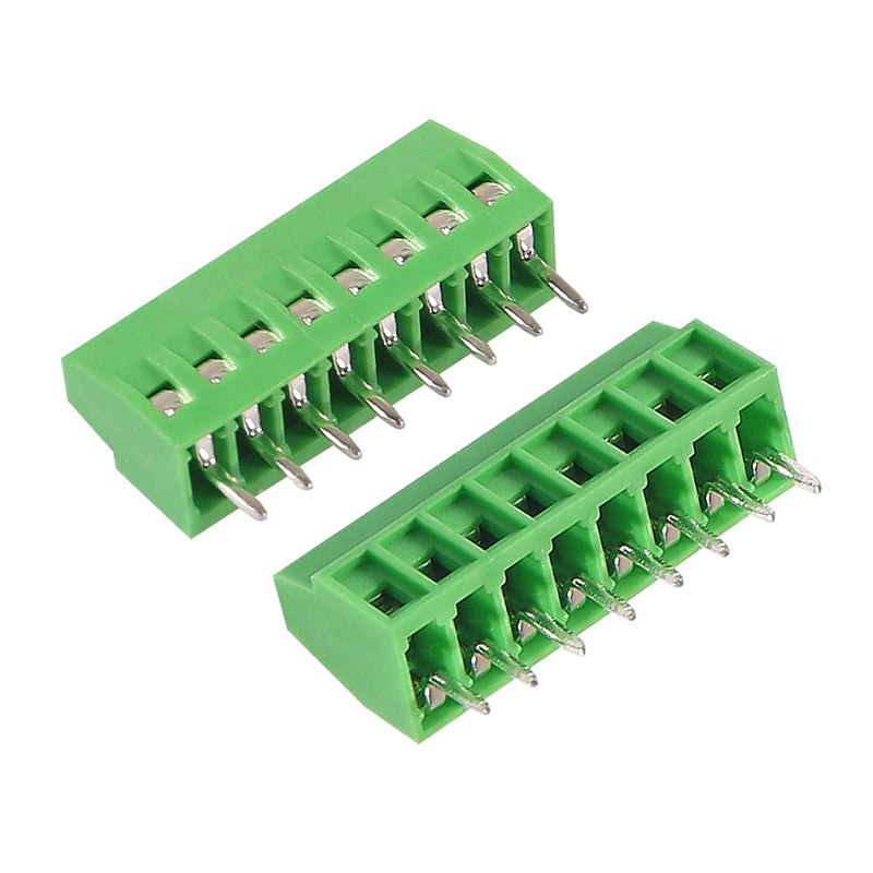 DIANN 10pcs PCB Connectors 8Pin 2.54mm 0.1" Pitch Screw Terminal Block Connector 150V 6A PCB Terminal Block Connector for 26-18AWG Cable 8Pin-10pcs