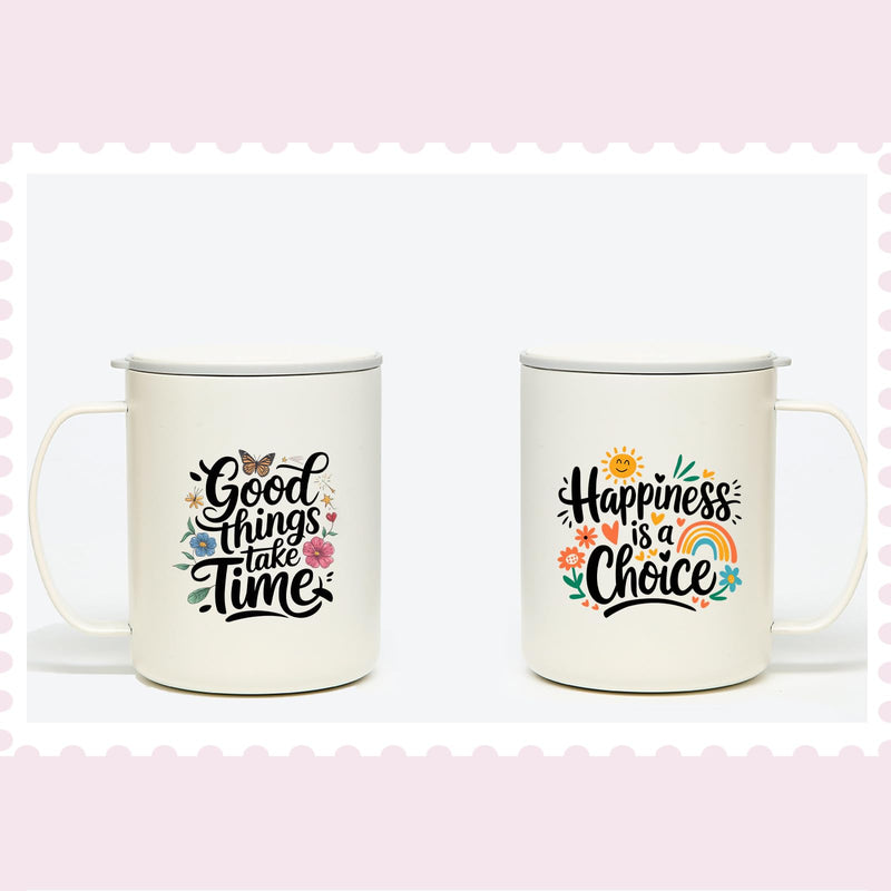 24pcs UV DTF Cup Wraps Heart Wildflower Tree Stickers for Ceramic Mug Inspirational uvdtf Transfer Decals for Glass Cups Positive Black Words UVDTF Decals for Furniture DIY Crafts CD40