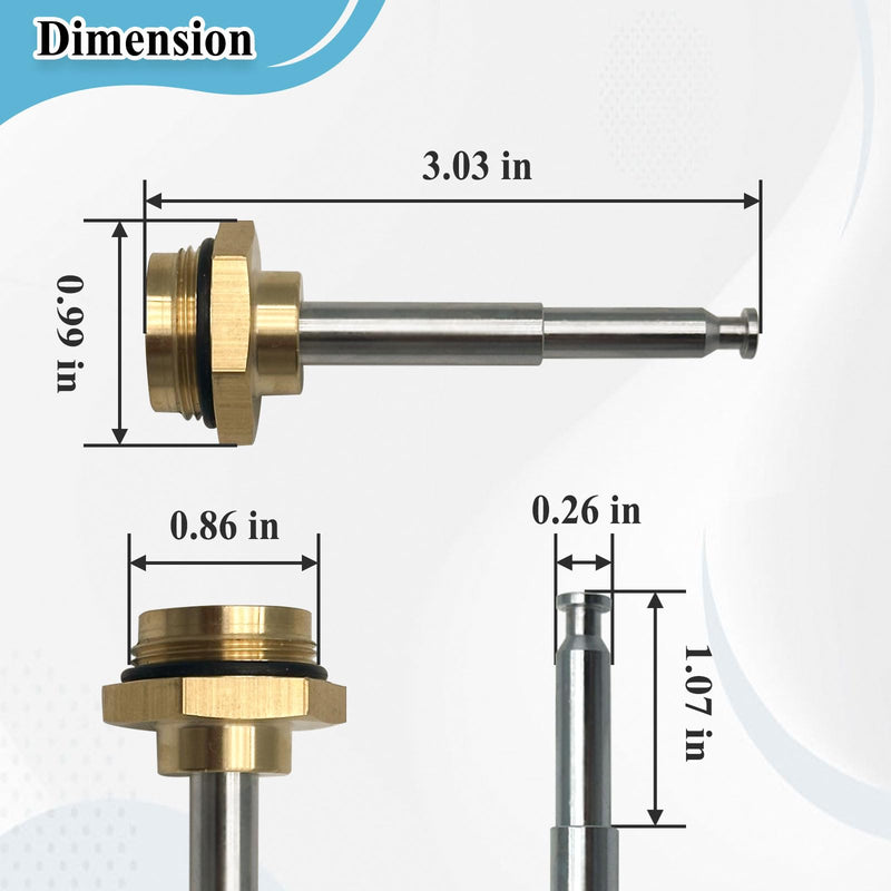 1198 Push Button Diverter, Shower Valve Repair Tool, 3IN Metal