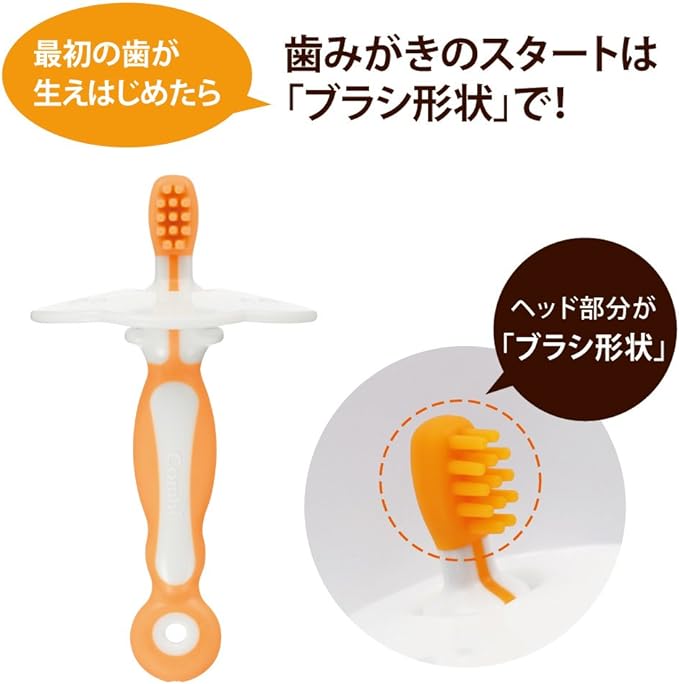 Combi Teteo STEP 1 Teteo Toothbrush for the First Time Toothbrush (Estimated Number of Teeth: 1 - 6 Teeth) When the First Teeth Began to Grow - NewNest Australia
