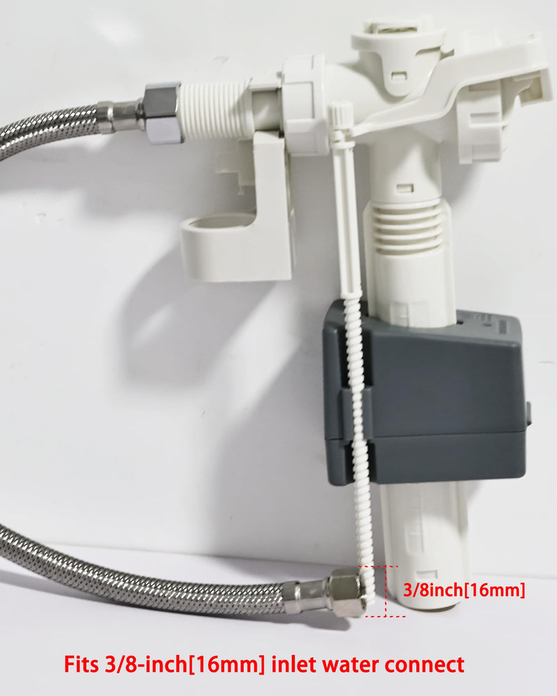 Side Entry Inlet Valve Kit Silent Toilet Fill Valves Assembly Replaces Parts RP71168 Compatible with Delta Toilets Include 3/8" Water Supply Line With 3/8-inch Female Water Supply Line
