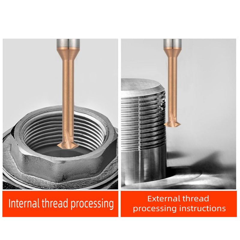 Thread Metric Thread milling Milling Cutter CNC Machine AlTiN Coating HRC60 for Steel (5pcs-D3.0 P0.5-0.8) PHF-D3.0 P0.5-0.8