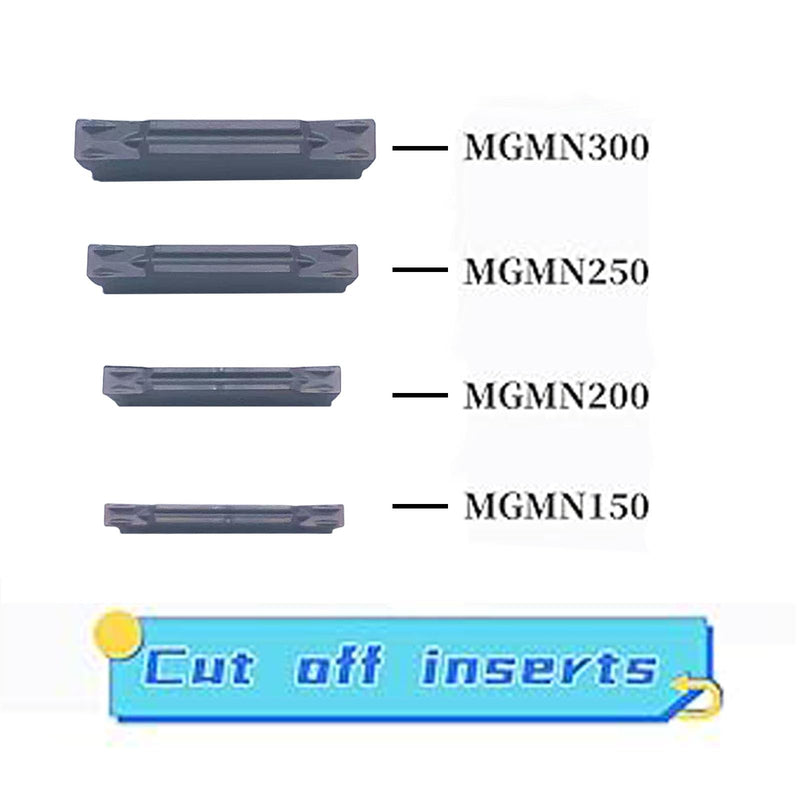 13pcs Lathe Grooving Tool Holder Grooving Cut-Off Tool Holder MGEHR1212-2 with 11pcs MGMN200-G Indexable Carbide Grooving Inserts(MGEHR1212-2+MGMN200) MGEHR1212-2+MGMN200